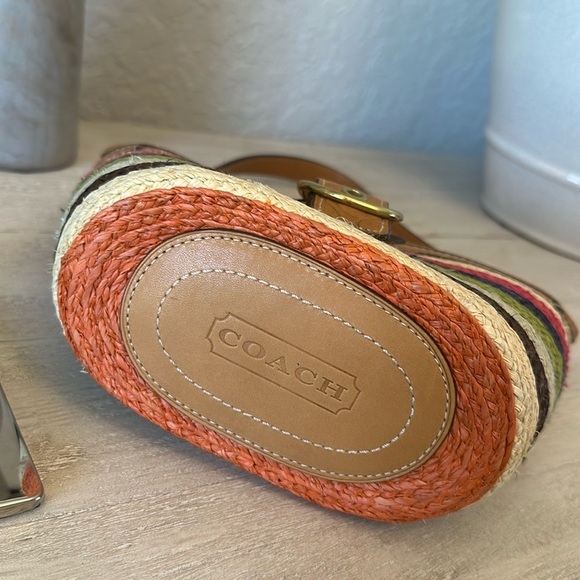 Coach Straw Top Handle Mini in Straw and Natural leather Signature C New 41248 - Picture 4 of 13